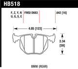 Hawk BMW 330CI/330I/330XI/525i/740i/754iL/M3/M5/X3/X5/Z4/Z8 / Range Rover HSE HT-10 Race Rear Brake